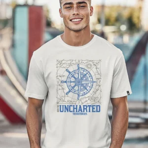 Men's Grey Uncharted Graphic Printed T-shirt